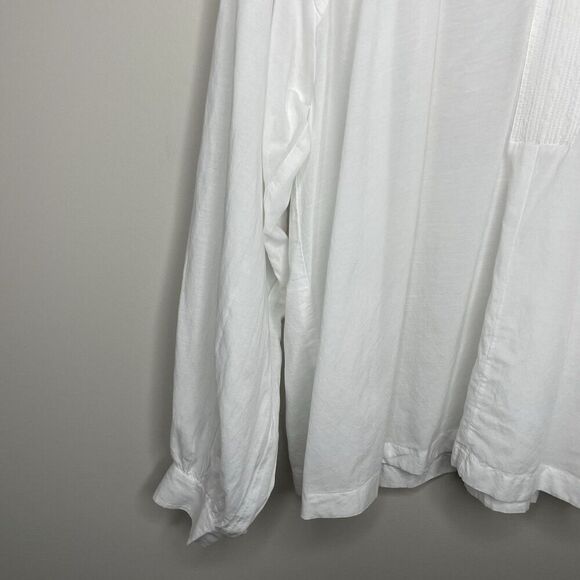 MADEWELL Top Women Small White Shirred Blouse Long Sleeve NQ888 - Picture 7 of 16